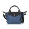 Le Pliage Energy Logo Embossed Design Adjustable Detachable Shoulder Strap Nylon Canvas Mini Tote Bag Women Tote Bag Dark-Blue 1500HSR806