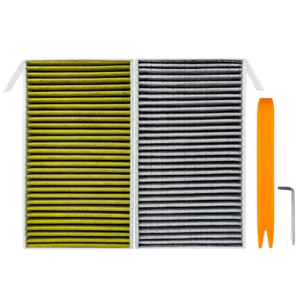 2Pcs For Tesla Model 3 Y Juniper Highland 2025-2020 2026 Air Filter Conditioner Cabin Activated Carbon Replacement Conditioning