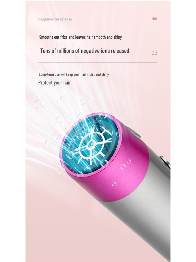 Five-in-One Brushless Negative Ion Hair Dryer & Styler: Comb, Straightener, Curler, Blow Comb