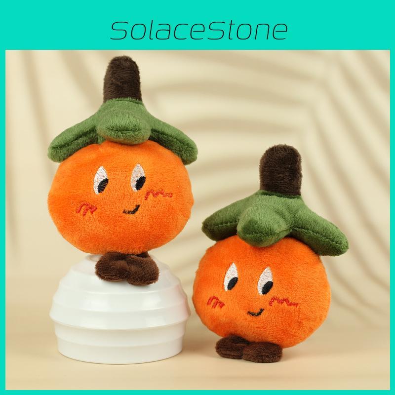 Cute Orange Fruit Plush Persimmon Doll Keychain Ideal For Clothing Accessories For Children