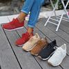 2026 Spring New Solid Color Mesh Sports and Leisure Women's Shoes Round Headed Straw Shoes Fisherman Lace Canvas