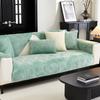 Autumn Winter Couch Cushion Crystal Velvet Clover Sofa Cushion Non-slip Sofa Cover Home Protective Cover Solid Color Sofa Mat