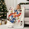 Game P-playing Cards Throw Flannel Blanket Perfect for Sofa Office Bed Travel Sleep Read Relax Camping Four Season Use