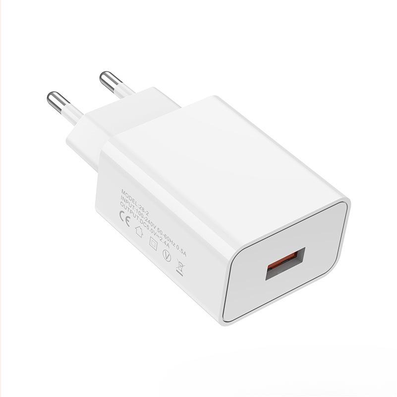 

Европейский однопортовый мобильный телефон, быстрое зарядное устройство, один USB-зарядное устройство, 5 В, 2 А, дорожный зарядный адаптер питания для США