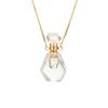 Crystal Perfume Bottle Pendant Necklace Aromatherapy Essential Oil Natural Stone Perfume Bottle Pendant Necklace