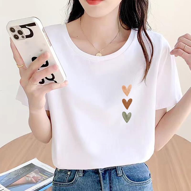 Geometric Trend Women's Short Sleeve Round Neck Fashion T-shirt