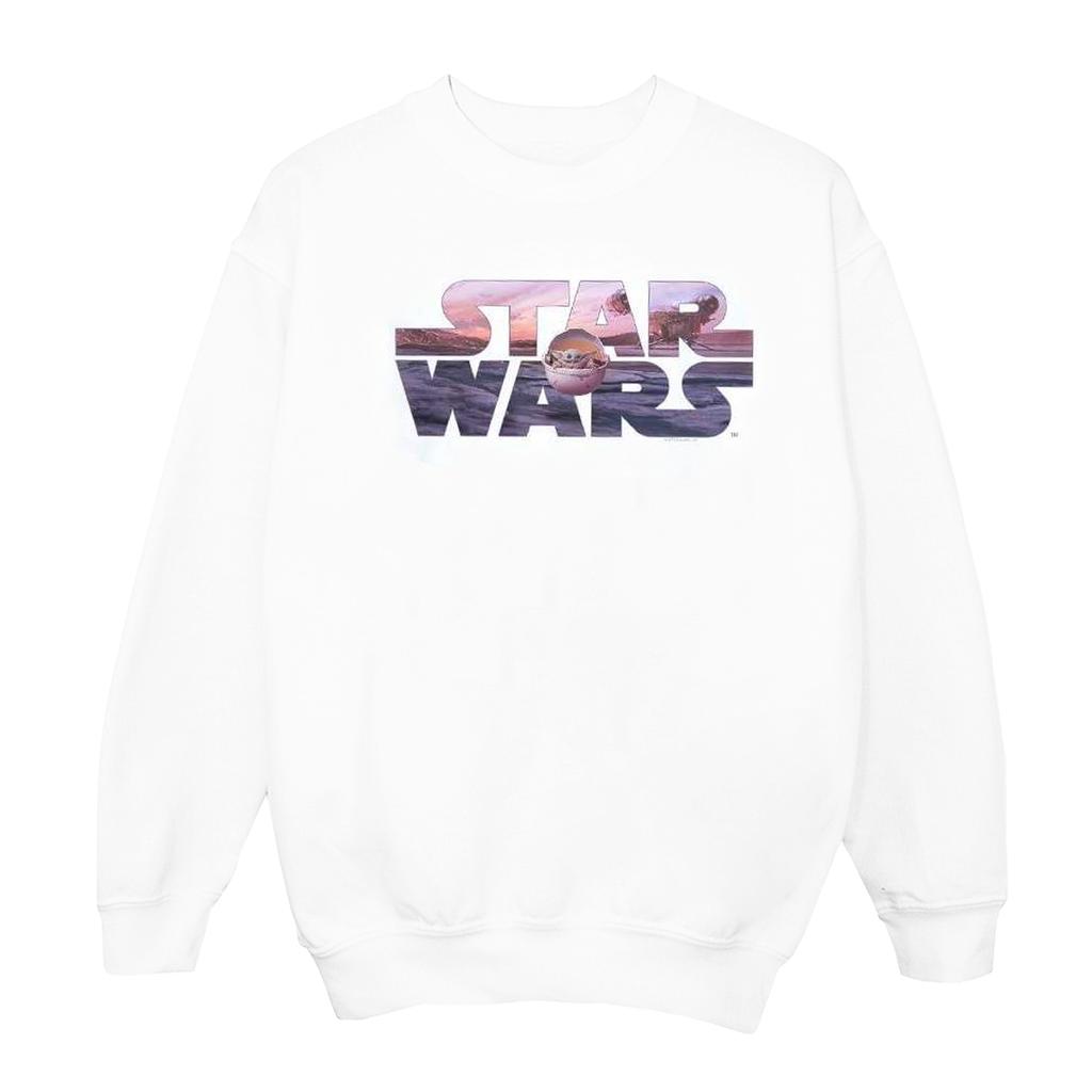 STAR WARS Girls The Mandalorian The Child Logo Sweatshirt
