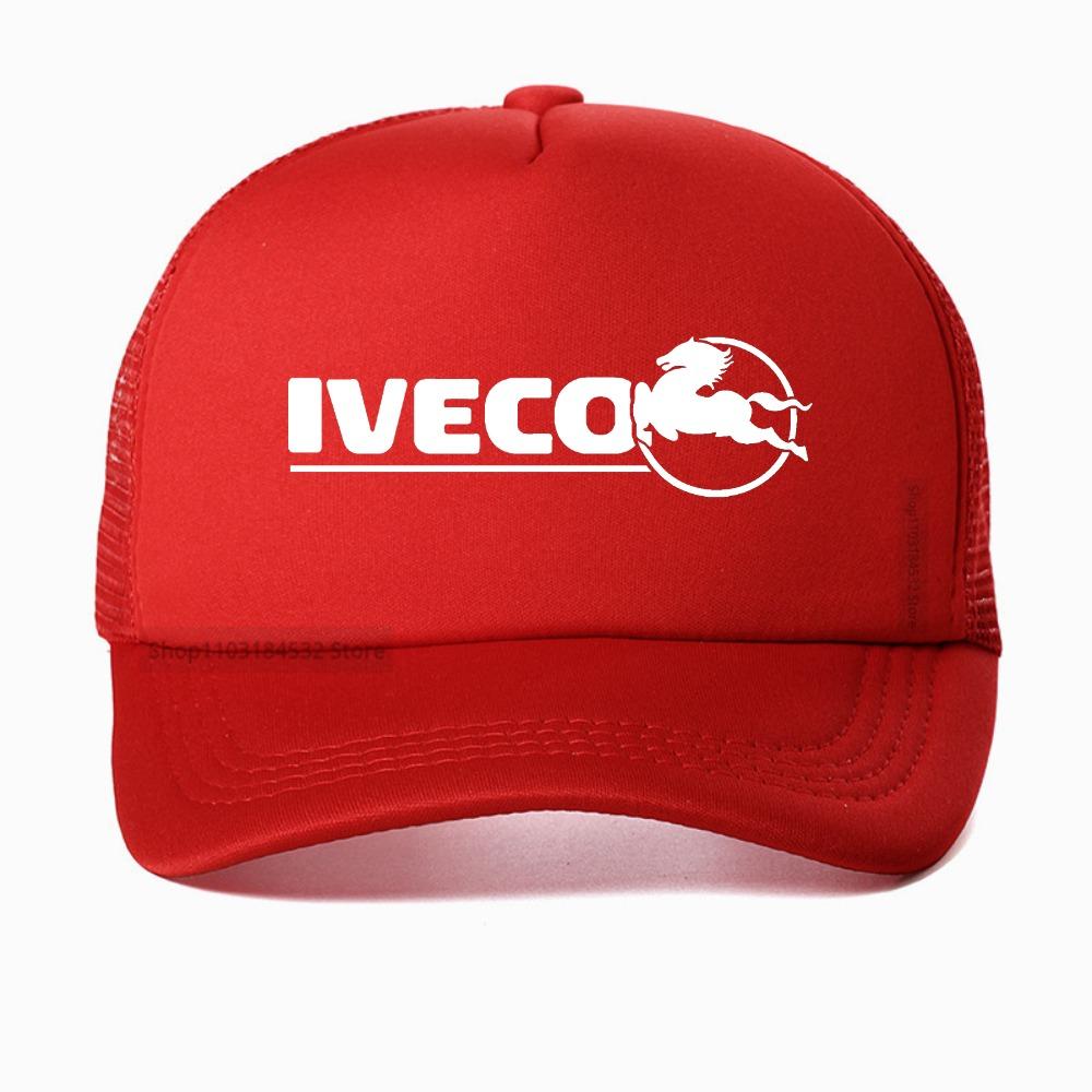 Iveco Cartoon Anime Print Mesh Baseball Cap Unisex Breathable Snapback Fashion Casual Adjustable Hat Adjustable