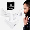 SIGNAMIO Set di 3 Strumenti Trasparenti Multifunzione per Modellare la Barba da Uomo | Pettine Stencil per Modellare la Barba per uomini styling rasatura per guida linea del collo - Groo