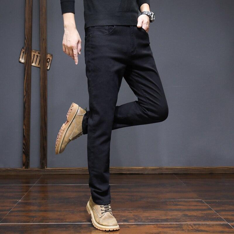 Pánské Skinny Džíny Strečové Rovné Trubkové Slim Pánské Džíny Ležérní Móda Univerzální Džíny Vysoká Kvalita