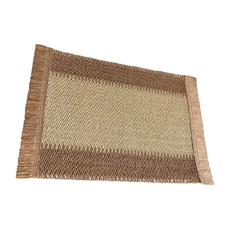 Decorative And Functional Paper Rope Woven Striped Coaster With Heat Insulation For Enhancing Dining Experiences