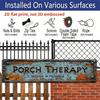 2D Flat 1pc, Entrance Decorative Sign, Metal Sign Wall Decoration, Retro Style Wall Decoration During Treatment, Aluminum Craft Decoration