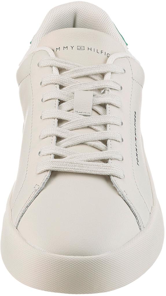 Кроссовки на платформе Tommy Hilfiger TH Court LTH Detail Ess бежевые кремово-зеленые