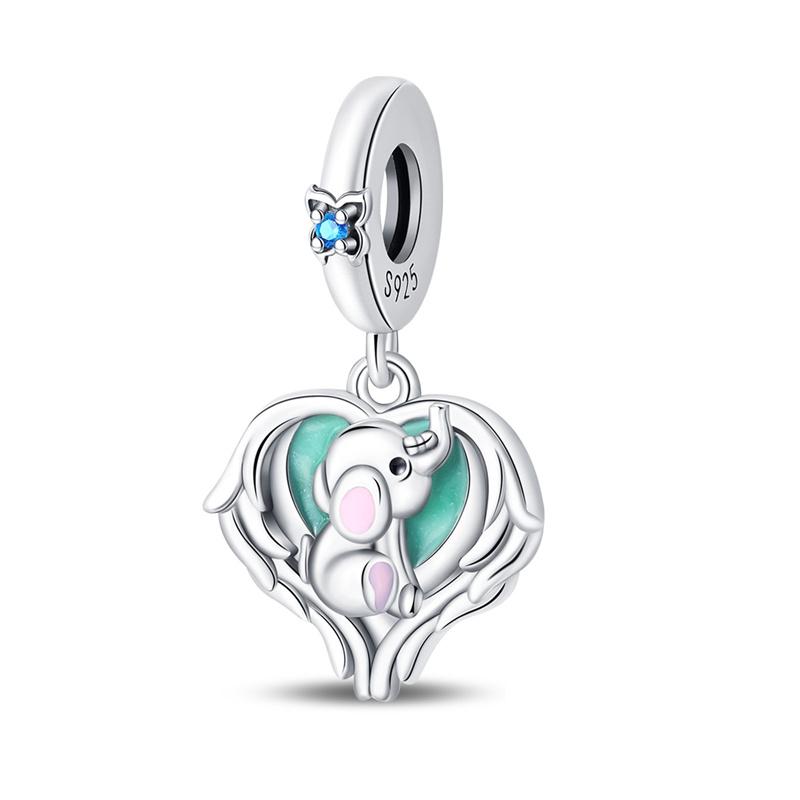New In copperplated Mysterious Luminous Elk Pendant Compatible With Panora BraceletsBangle Do It Yourself Bead Charms Ideal For Women Birthday Fine
