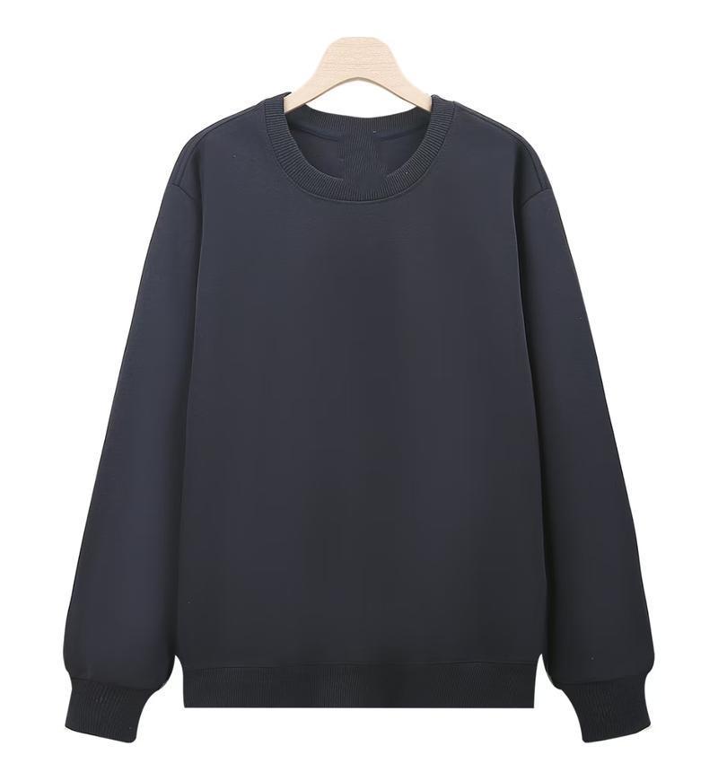 Korean Style Women's Loose Round Neck Hoodie - Autumn/Winter Long Sleeve, Versatile and Fashionable