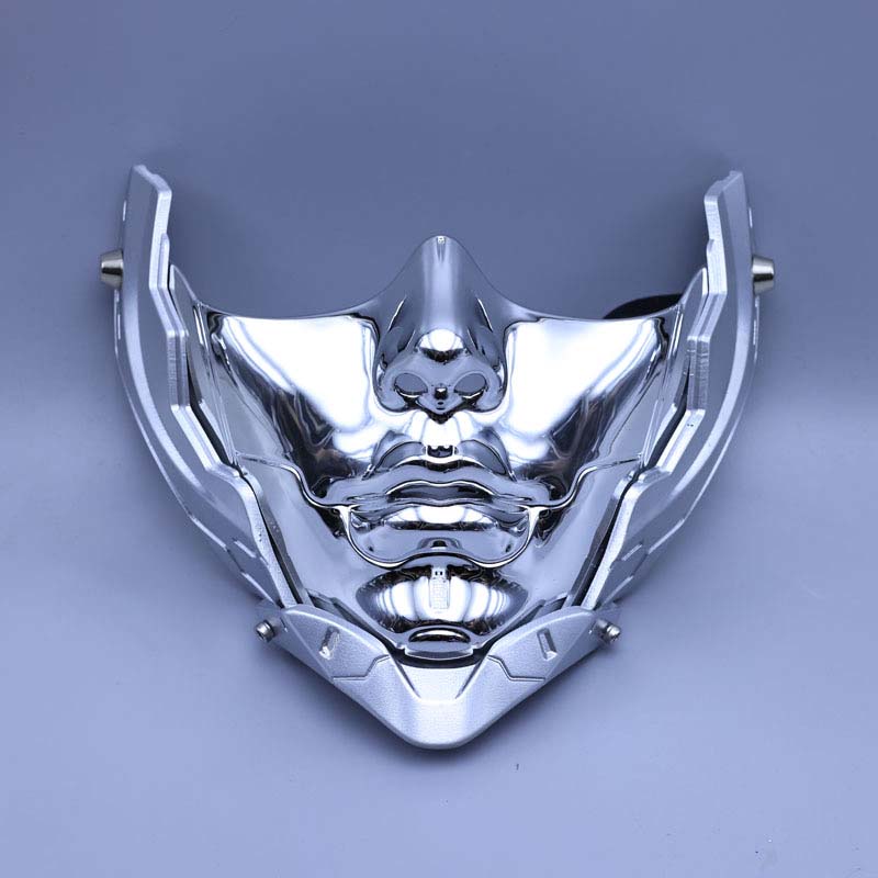 Cyber Punk Half Face Mask Mechanical Soldier Mask Cosplay Costumes Halloween Carnival Comic-Con Mask Party Bar Coser Props Gift