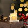Miniature Glowing Christmas Cottages Houses Handcrafted Resin Decoration Ideal For Desktop Ornament
