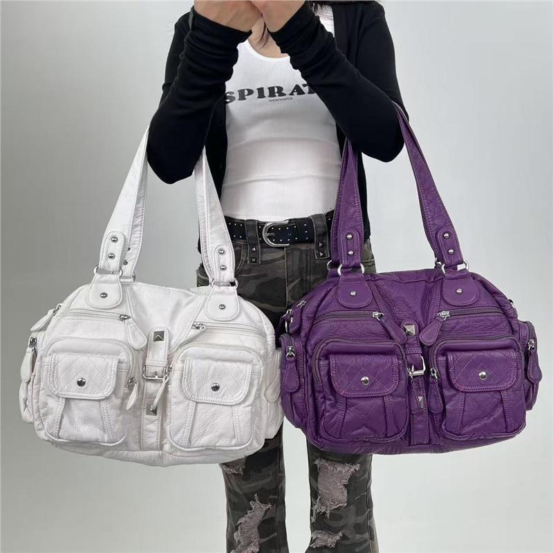 Ladies Y2K Street Millennium Spice Shoulder Bag Multi-Pocket Vintage Punk Tote Bag