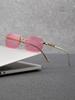 1pc Women'S Sunglasses Men'S Sunglasses Frameless Sunglasses for Men and Women Classic High-grade Fashion Sunglasses for Women.