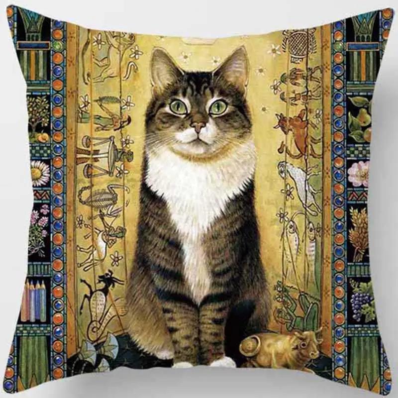 Unique Cat Pattern Pillowcase Sofa Home Decoration Car Office Supplies Outdoor  Cushion