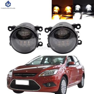 1 Par Farol de Nevoeiro Dianteiro de Carro Lâmpada de Nevoeiro Luzes Diurnas Para Ford Focus 2009 2010 2011 2012 Luzes de Nevoeiro LED H11 12V