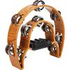 Professional Half-moon Tambourine with Jingles, a Hand-held Percussion Instrument Featuring Thick Jingle Strips and an Ergonomic Handle, Suitable for