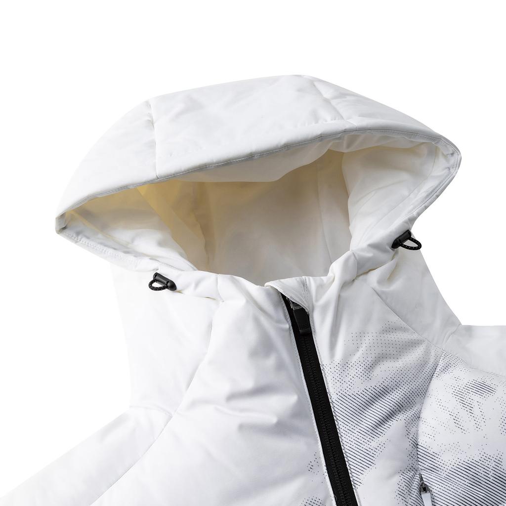 Anta Four Defense Heat Technology Warmth Water Resistant Commuting Short Casual Hooded Duck Down Jacket Thickened Bread Down Coat 952547925-3