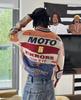 Heavyweight Men's Biker Racing Knit Cardigan Jacket
