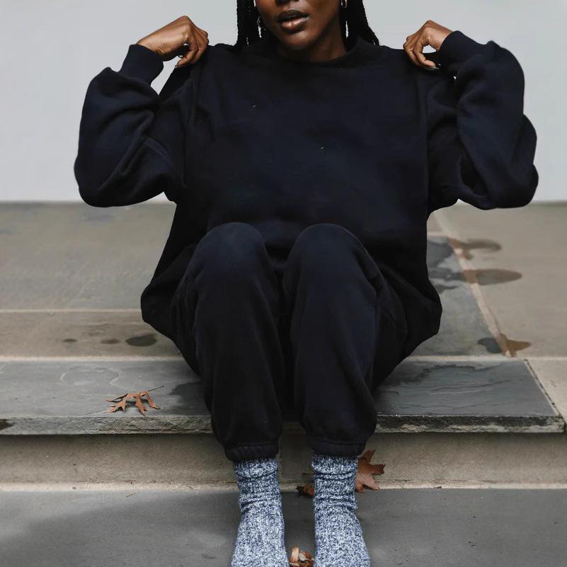 European & American Style Fake Neck Sweatshirt: Plus Size Loose, High Neck, Round Neck Top