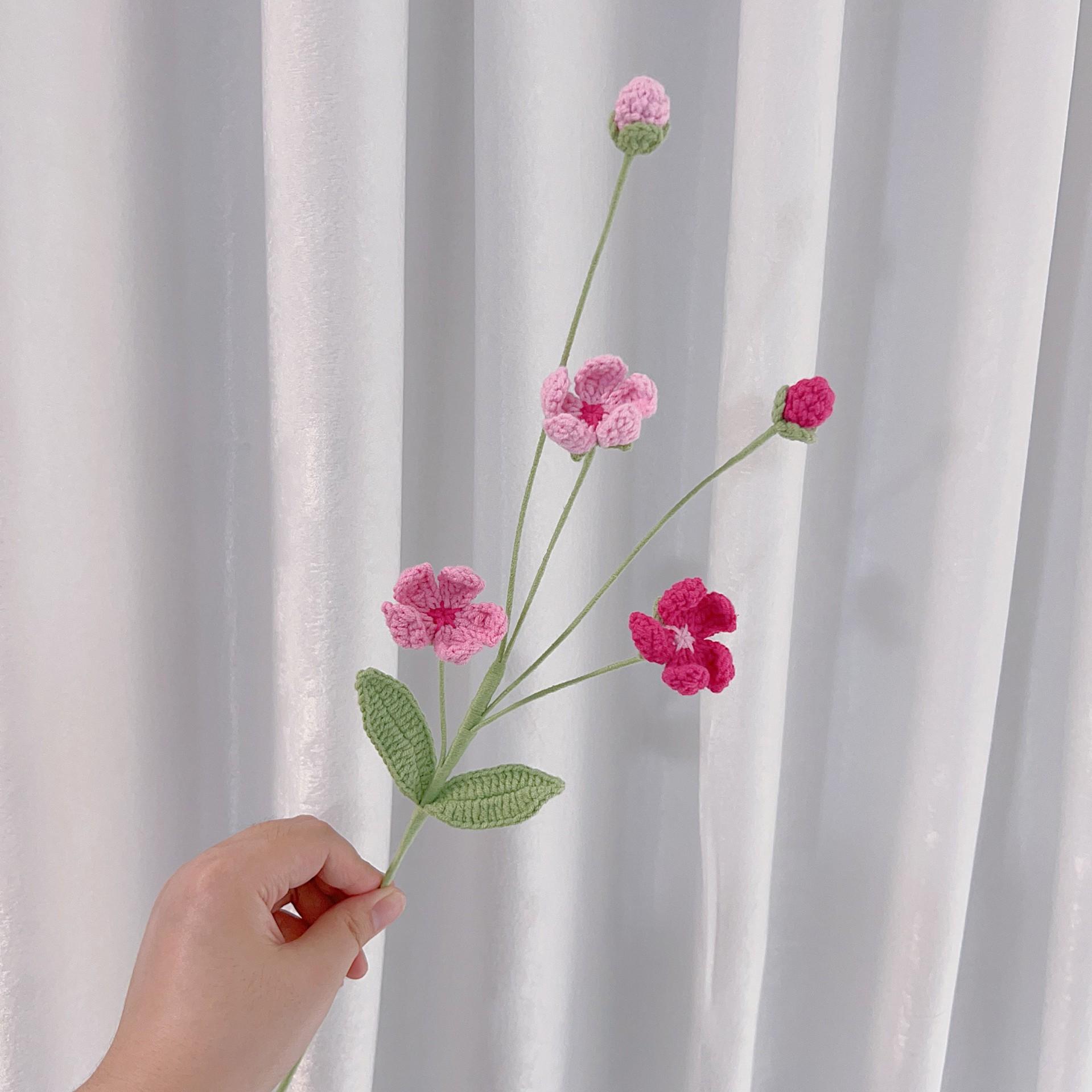 

Herba Androsacis Crochet Flowers Creative Knit Flower Bouquet Handwoven Flower Wedding Home Decor Gift