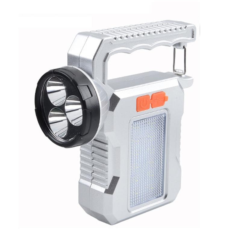 Multi Functional LED Solar Camping Light, Rechargeable Searchlight,can Be Hung,with Side Lights,suitable for Outdoor Hiking and Camping,power Outage