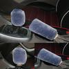 Synthetic Wool Plush Cover Handbrake Gear Suit Winter Warm Set Universal Car Automobiles Accessories