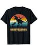 Daddy Dinosaur Daddysaurus Two Boys Girls Funny FatherS Day Dad TShirt Cotton Round Neck Short Sleeve Tshirt