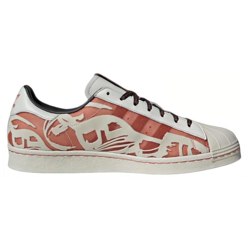 adidas Originals Superstar 80s X Han Meilin 'White Red' Sneakers ID4378