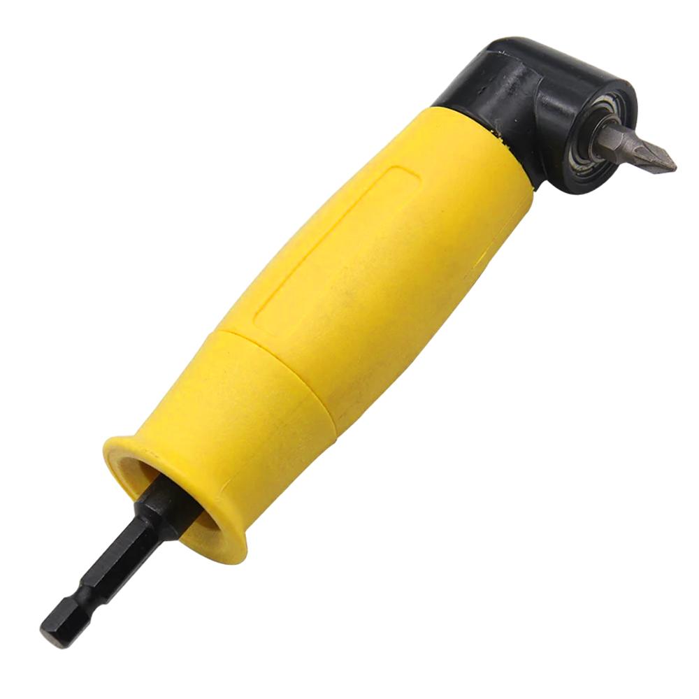 

90 градусов электрическая головка для отвертки угловая шестигранная ручка-удлинитель с высоким крутящим моментом универсальная дрель отвертка головка инструмент аксессуары жёлтый