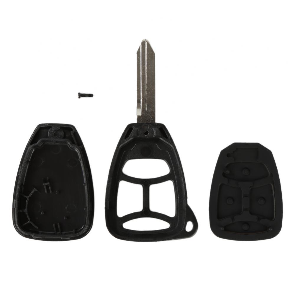 Autozubehör Ersatz 4-Tasten-Gehäuse für Jeep Grand Cherokee 2005 2006 2007 Schlüsselanhängergehäuse tragbar langlebig