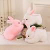 Couple Cute Little White Rabbit Plush Toy, Lying Down Doll Rag Doll Children's Gift, Jade Rabbit Doll