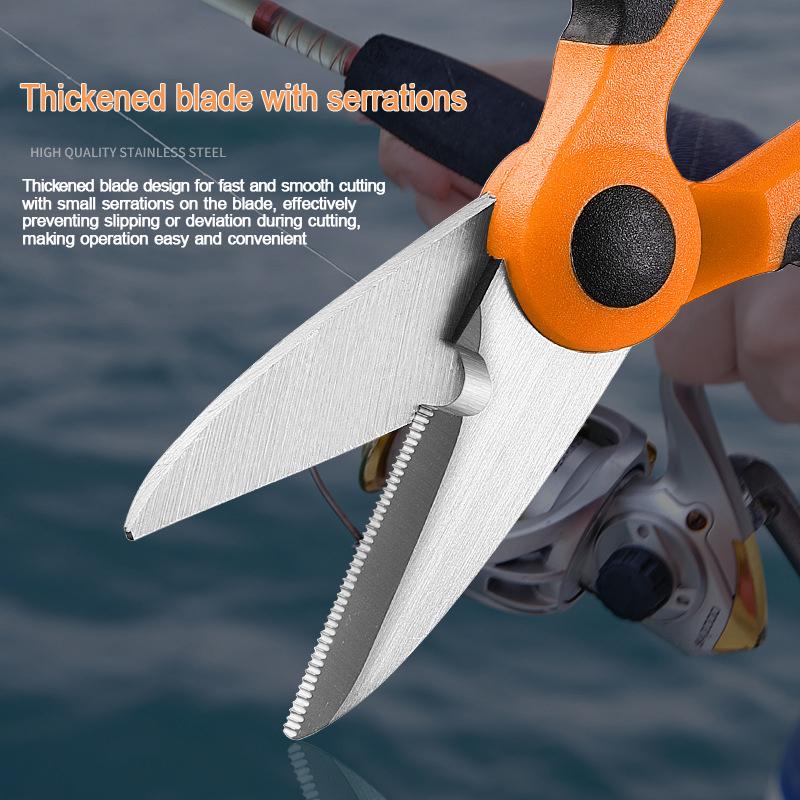 1Pcs Stainless Steel Scissors Household Shears Tools Electrician Scissors Stripping Wire Cut Tools For Paper Cable And Fabrics