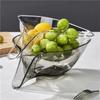 Kitchen Transparent Household Vegetable Washing Drain Basket Vegetable Basin Kitchen Fruit Plate Storage Tool Accessories