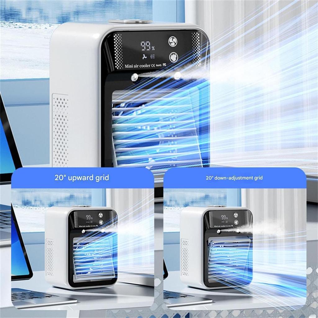 Air Conditioner Fan For Bedroom Portable Cooling Fan With Mist Quiet Personal Device Cooling Ventilador For Outdoor Floor