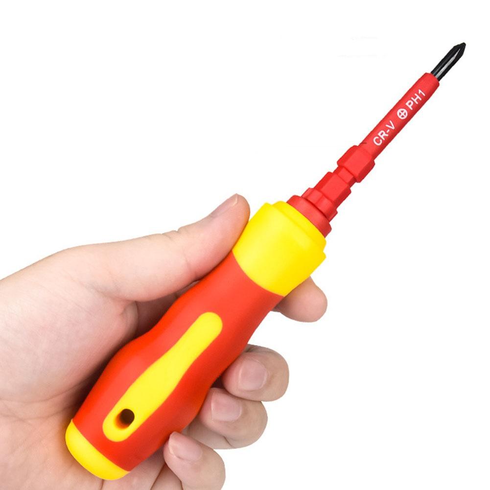 Isoliertes Schraubendreher-Set Schraubendreher Magnetische Bits Beidseitiger Typ