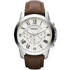 Men's Grant Chronograph Quartz Watch, Leather Strap, Three Dial Display, Business And Casual Styler FS4735