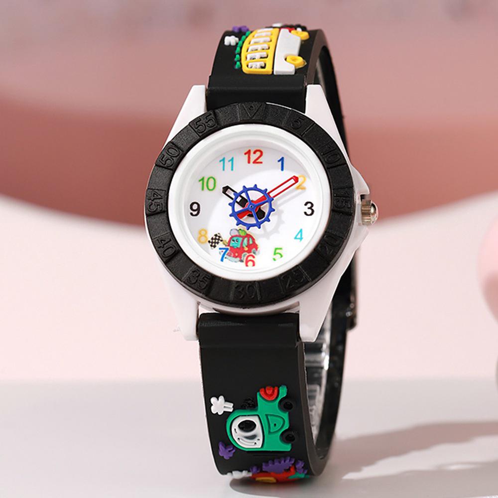 Montre Quartz Tendance à Bracelet Silicone Dessin Animé pour Enfants - Mode Décontractée pour Garçons