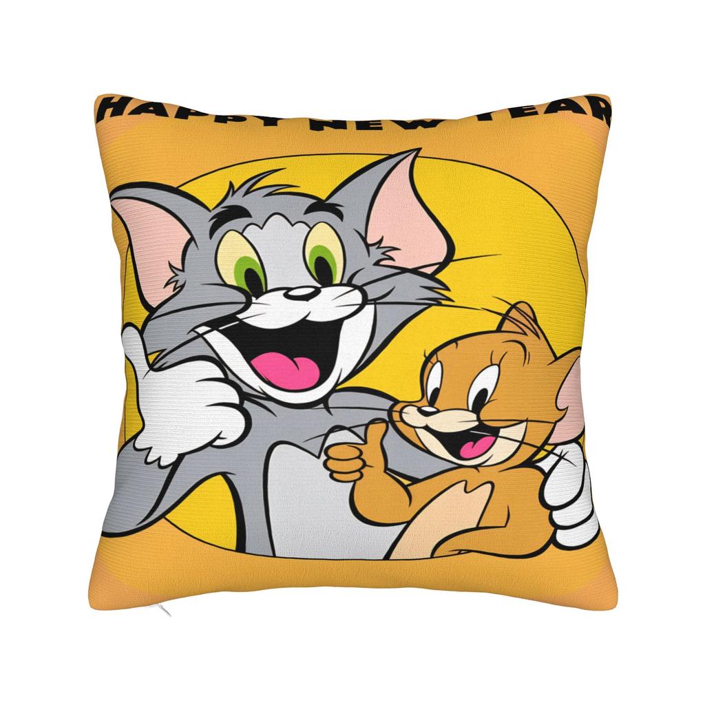Good Friends Jerrys and Toms Pillow Case  Soft Pillow Cover For Sofa Couch Bed Living Room Morden Cushion Cover