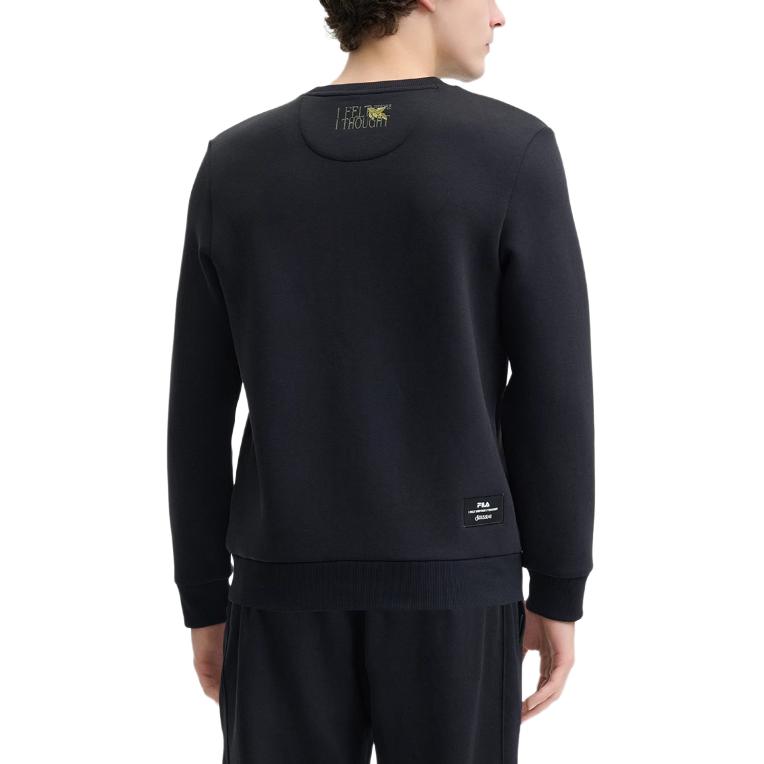 Fila X Rousseau Heritage Series Fashion Simple Comfortable Crew Neck Sweatshirt Men Sweatshirt Black F11M448219F-BK