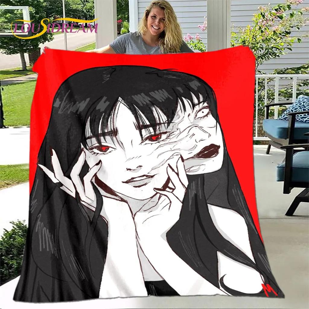 Junji Ito Tomie Kawakami Ghost Soft Plush Blanket,Flannel Blanket Throw Blanket for Living Room Bedroom Bed Sofa Picnic Cover