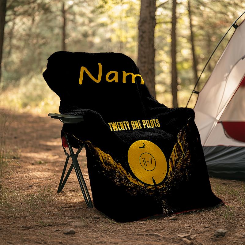 Personalized Custom Name Blanket - twenty one pilots Print Design,Blanket for Sofa,Bed,Travel,Camping - Soft and Warm, Great Gift