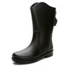 Stylish and Simple High School Rain Boots Women's Waterproof and Non-slip Water Boots Wear-resistant Outer Shoes Kitchen Work Sleeve Women's Shoes