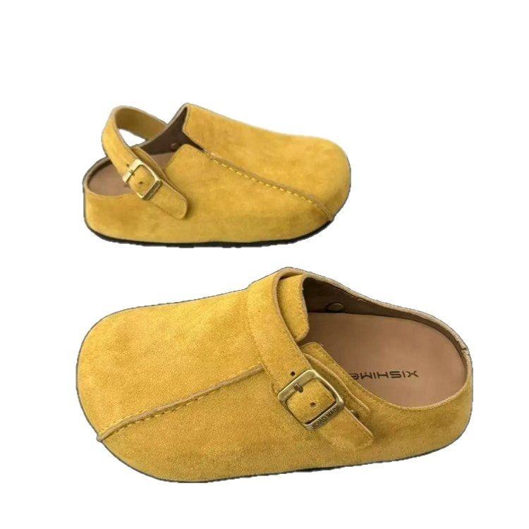 Thick-soled Bag Head Half Slippers Women's 2025 New Spring and Summer Two Wear Boken Shoes Inner Height Increase Versatile Lazy Boken Slippers