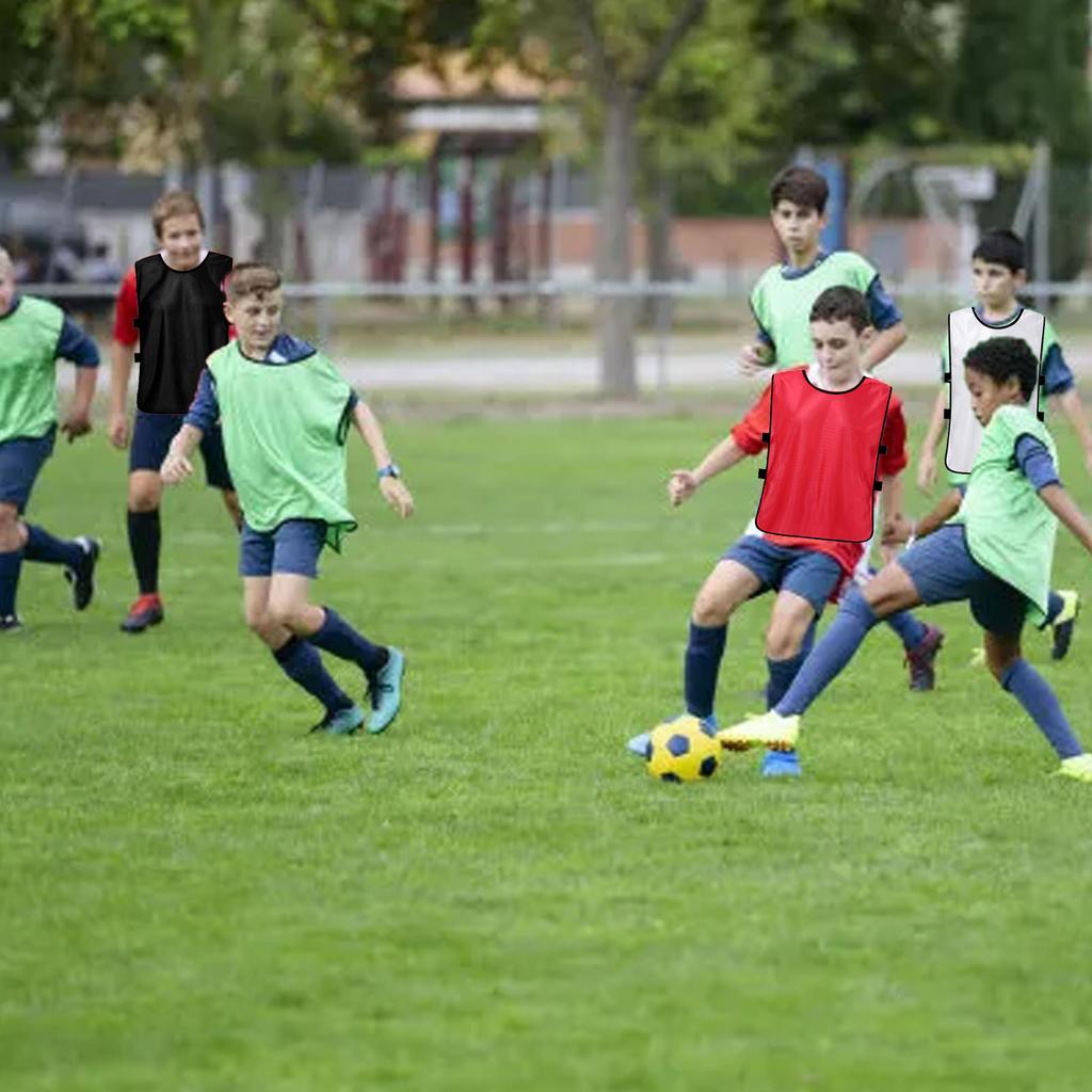 Scrimmage Training Vest Mercerized Cotton Team Training Practice Vest for Outdoor Sports Soccer Football Basketball Volleyball Fluorescent Green Kid